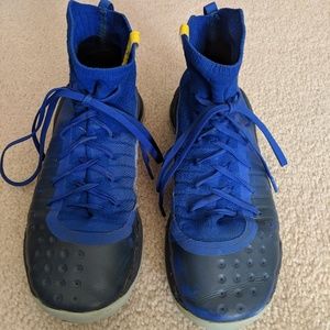 Curry 4 Blue Basketball Shoes - Size 7Y